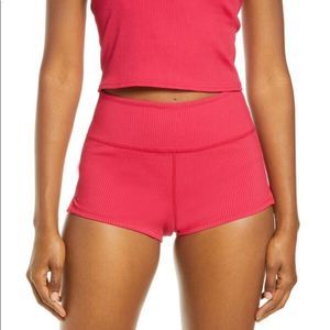 NWT - FP MOVEMENT Settle In The Court High Waisted Ribbed Shorts Size: S